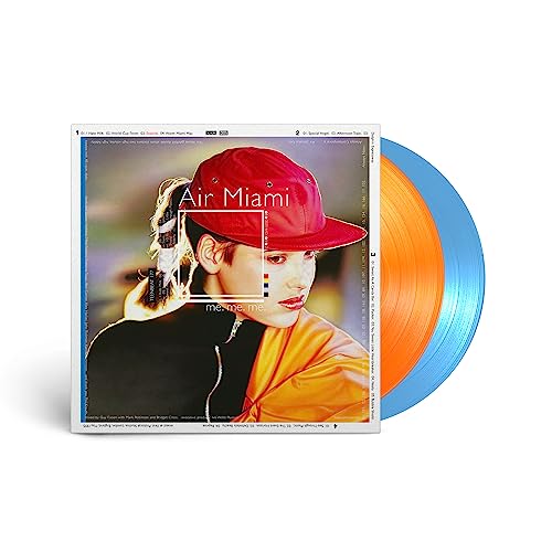 Vinyl record sleeve with a woman in a red hat and orange record.