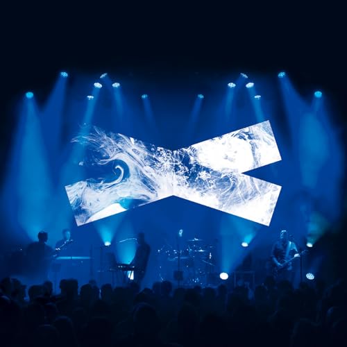 CD cover for Airbag’s “Dysphoria” featuring abstract white shapes on blue.
