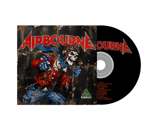 Airbourne album CD with skull illustration and tracklist on the case.