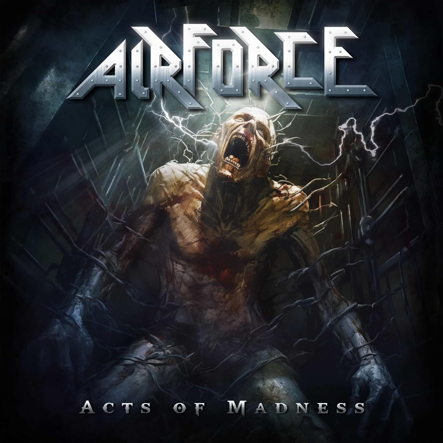 Album cover for Airforce’s “Acts of Madness” featuring a monstrous figure.