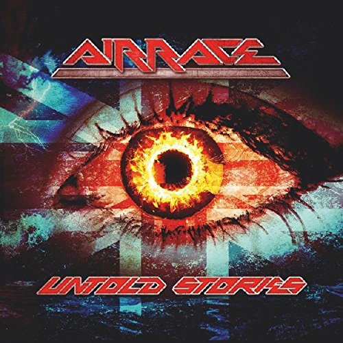 Album cover featuring a fieryC fieryC fiery eye over a Union Jack flag background.