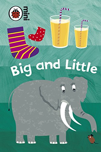 Book cover with elephant, mouse, juice, socks, and text "Big and Little".