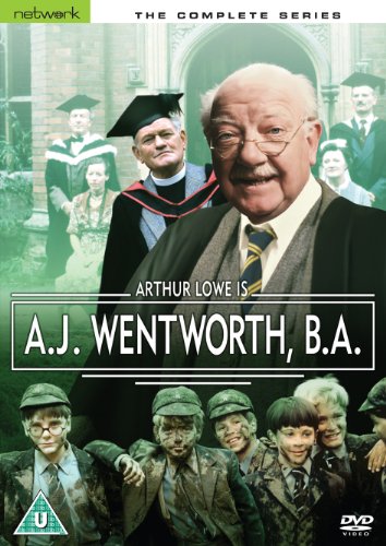 DVD cover for “A.J. Wentworth, B.A.” featuring Arthur Lowe and schoolboys.
