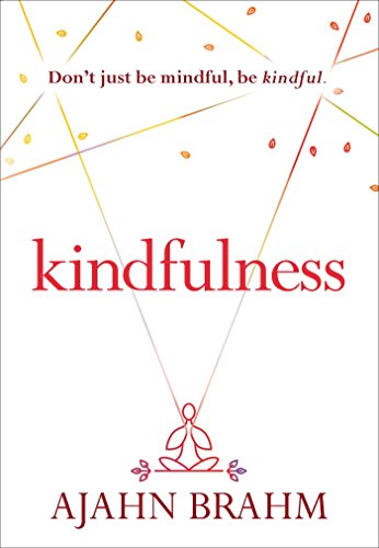 Book cover with red text "kindfulness" and a meditating figure.