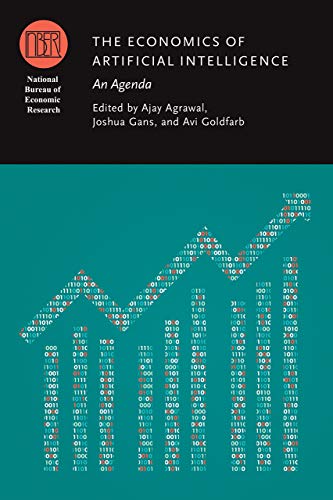 Book cover: “The Economics of Artificial Intelligence,” with a binary code graph.