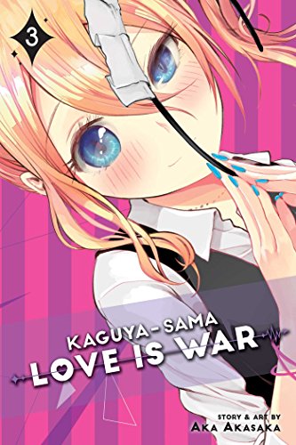 Manga cover featuring a blonde girl with blue eyes against a pink striped background.