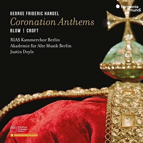 CD cover for Handel’s “Coronation Anthems” featuring a jeweled crown.