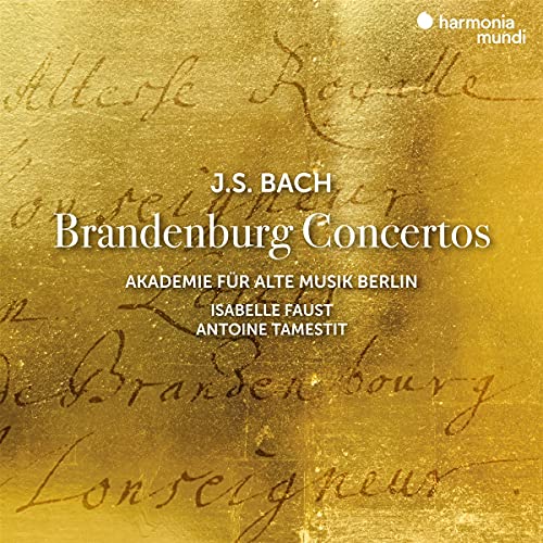 CD cover for J.S. Bach’s Brandenburg Concertos by Akademie Fur Alte Musik Berlin.