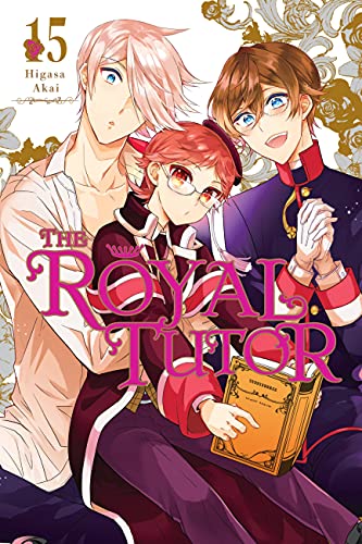 Cover of manga “The Royal Tutor, Vol. 15” featuring three young men.