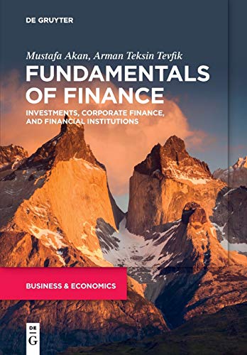 Book cover: "Fundamentals of Finance" with a mountain range background.