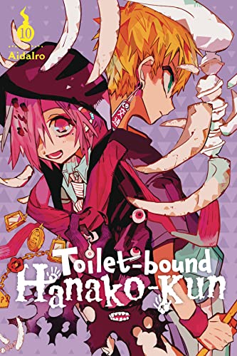 Manga cover with two anime characters and floating objects.