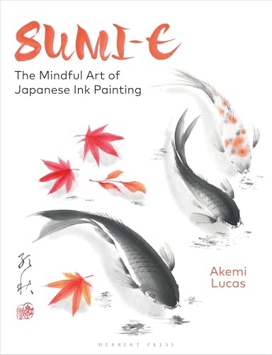Book cover featuring ink paintings of koi fish and red maple leaves on white.