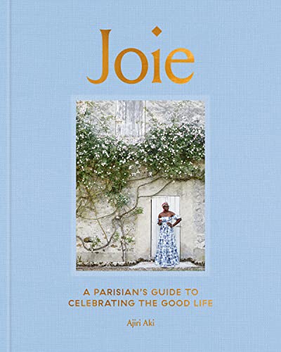 Light blue book cover with "Joie" title and a woman in a garden.