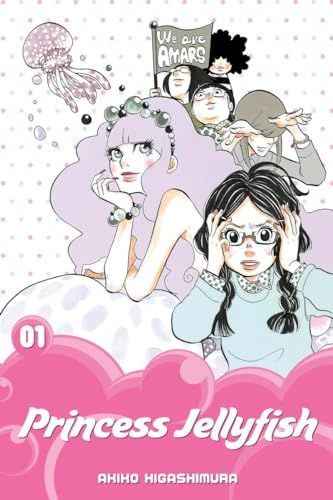 Manga cover with illustrated characters and a jellyfish, titled "Princess Jellyfish.