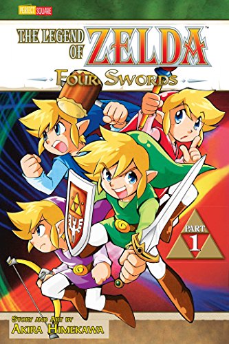 Cover of “The Legend of Zelda: Four Swords Part 1” manga, featuring Link.