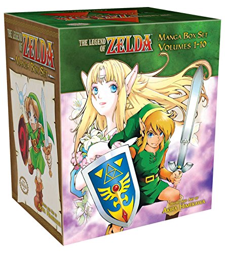 The Legend of Zelda manga box set featuring Link and Princess Zelda on the cover.