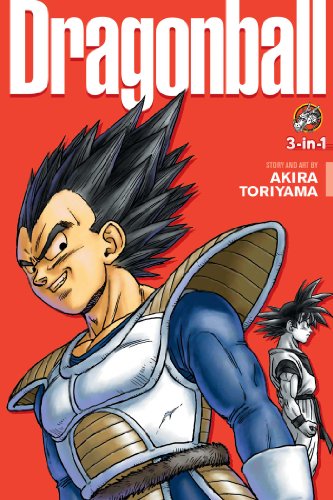 Dragon Ball 3-in-1 manga cover featuring Vegeta in the foreground and Goku behind him.