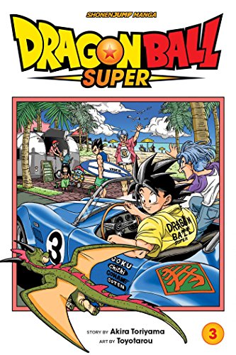 Colorful manga-style cover with Goku and other Dragon Ball characters in action poses.