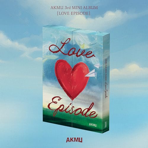 Akmu's "Love Episode" CD album cover with heart and paper airplanes.