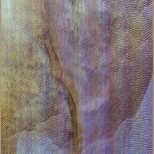 Abstract textured album cover in shades of purple, brown, and gold.