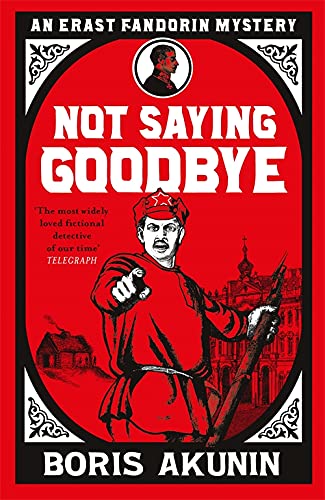 Red book cover with illustrated figures and Cyrillic text, "Not Saying Goodbye.