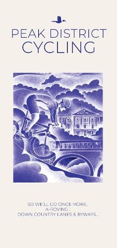 Vintage-style book cover depicting a cyclist riding past a stately home.