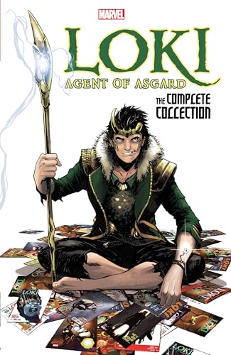 Comic book cover featuring Loki, the Norse god of mischief, in green attire.