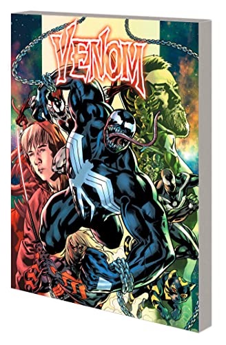 Venom comic book cover featuring the symbiote and multiple characters.