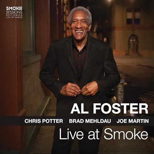 Al Foster portrait on album cover for “Live At Smoke” CD.