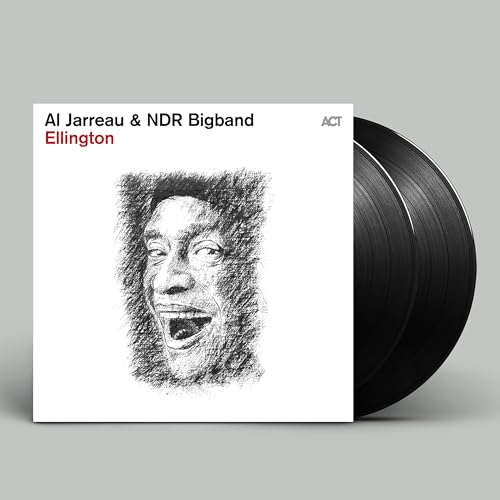 Black double vinyl record with sketched portrait of Al Jarreau on cover.