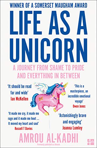 Book cover featuring a pink unicorn toy and bold blue title text.