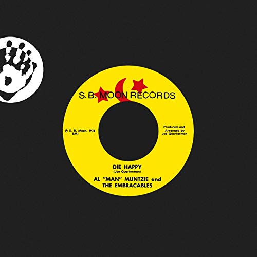 Yellow vinyl record label with black text: Al "Man" Muntzie and The Embra.
