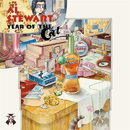 Album cover for Al Stewart’s “Year of the Cat” featuring a colorful, cluttered scene.