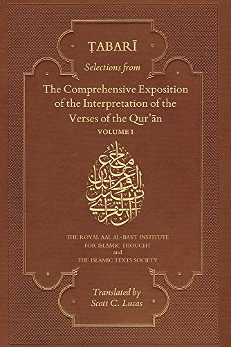 Dark brown book cover with gold text: “Selections from Tabari, Volume I.”