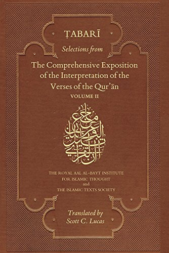 Brown book cover with gold text: "Tabari, Selections from the Comprehensive Exposition," Volume II.