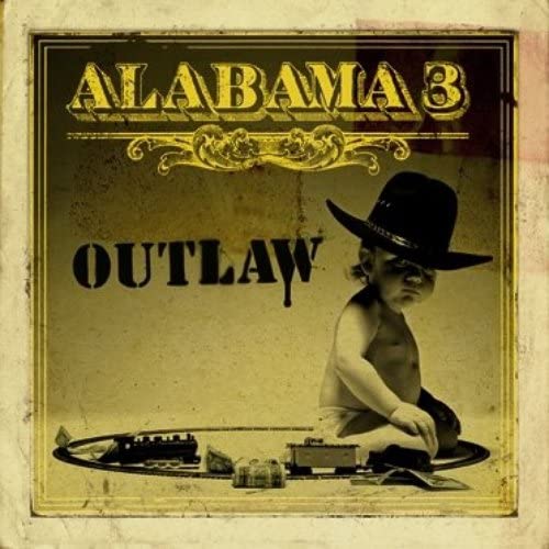 Vinyl album cover featuring a shirtless child in a cowboy hat with toy trains.