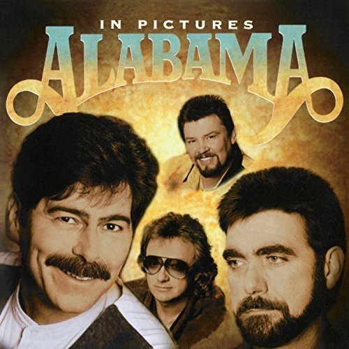"CD cover featuring the band Alabama with four men's portraits and yellow background."