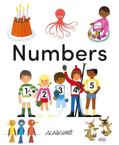 Book cover with colorful illustrations of children, animals, and numbered objects.