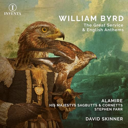 CD cover featuring a hawk and ornate historical armor, William Byrd music.