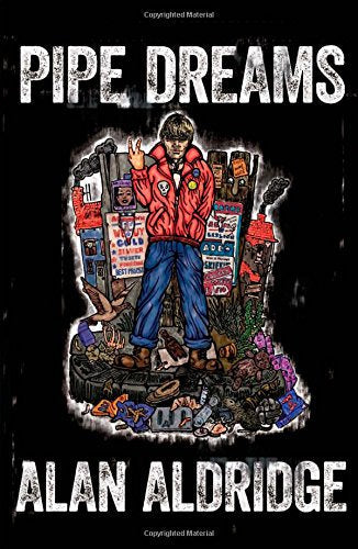 Book cover: illustrated man stands before dilapidated buildings and debris.