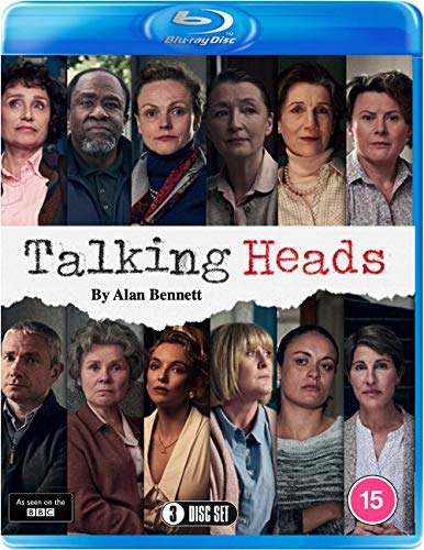 Blu-ray case with "Talking Heads" title and collage of 12 people's faces.