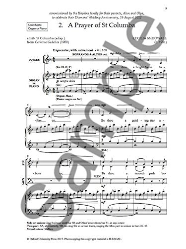 Sheet music excerpt with musical notation for choir and organ.