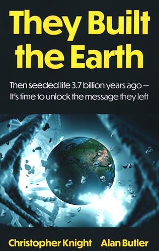 Book cover with Earth image and DNA strands, titled "They Built the Earth".