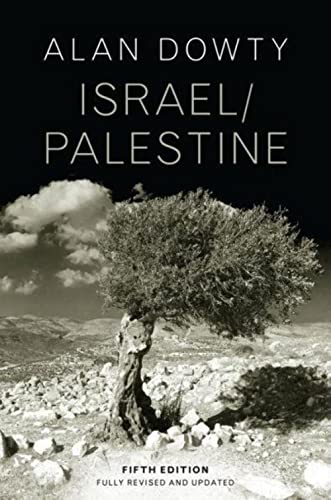 Book cover: “Israel/Palestine” with an olive tree and rocky landscape.