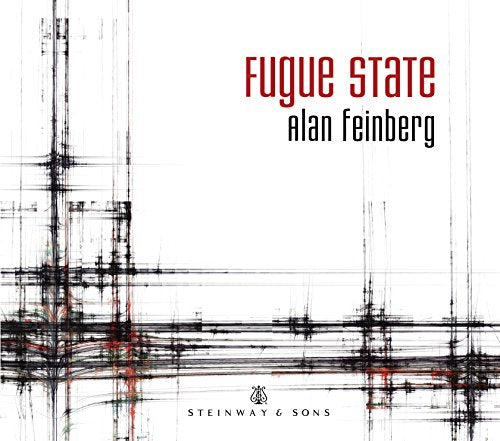 CD cover for Alan Feinberg’s “Fugue State” with abstract red and black lines.
