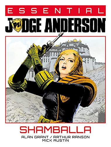 Comic book cover featuring Judge Anderson holding a weapon in front of a temple.