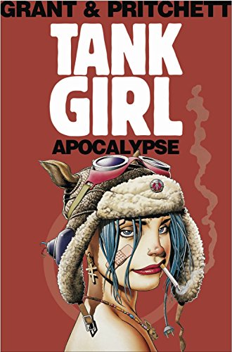 Tank Girl cover: woman with blue hair, goggles, and a cigarette.