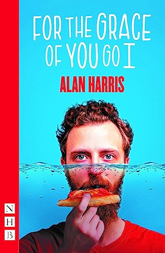 Book cover: man’s face partially submerged, holding a slice of pizza.