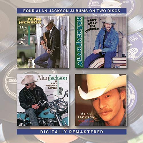 CD packaging featuring country musician Alan Jackson on four album covers.