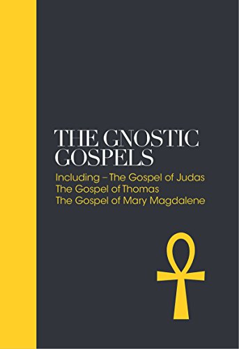Book cover titled The Gnostic Gospels with a yellow ankh symbol on dark gray.